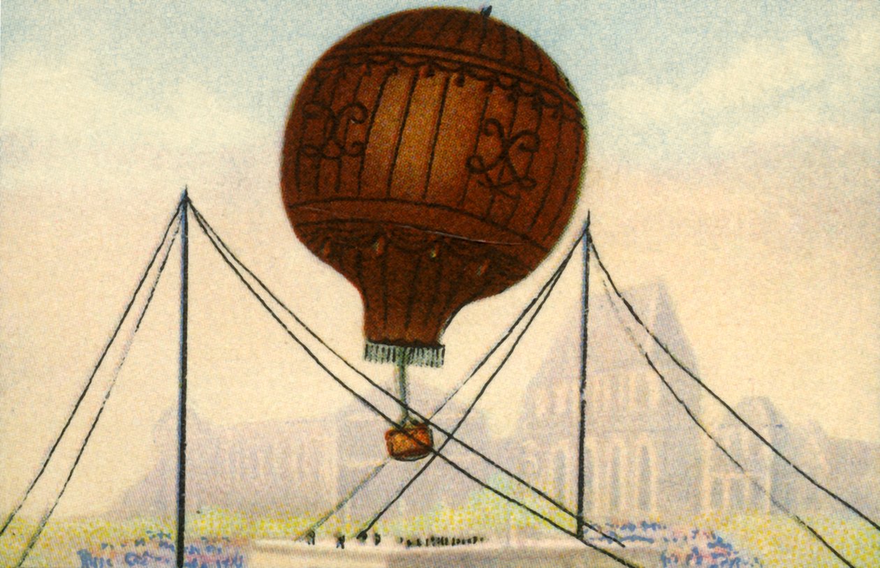 Lanzamiento del globo de los hermanos Montgolfier, junio de 1783, 1932 de Unbekannt