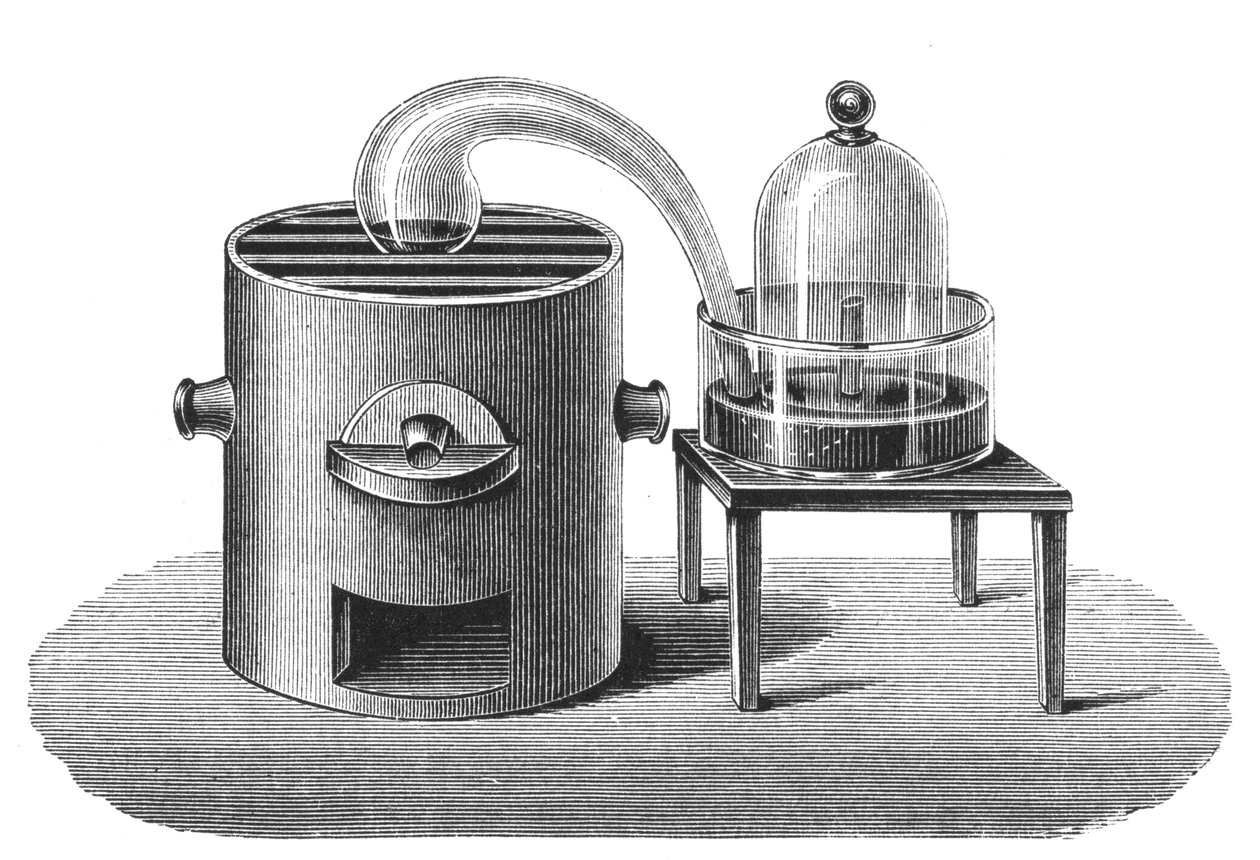 Investigación de Lavoisier sobre la existencia de oxígeno en el aire, finales del siglo XVIII, 1894 de Unbekannt
