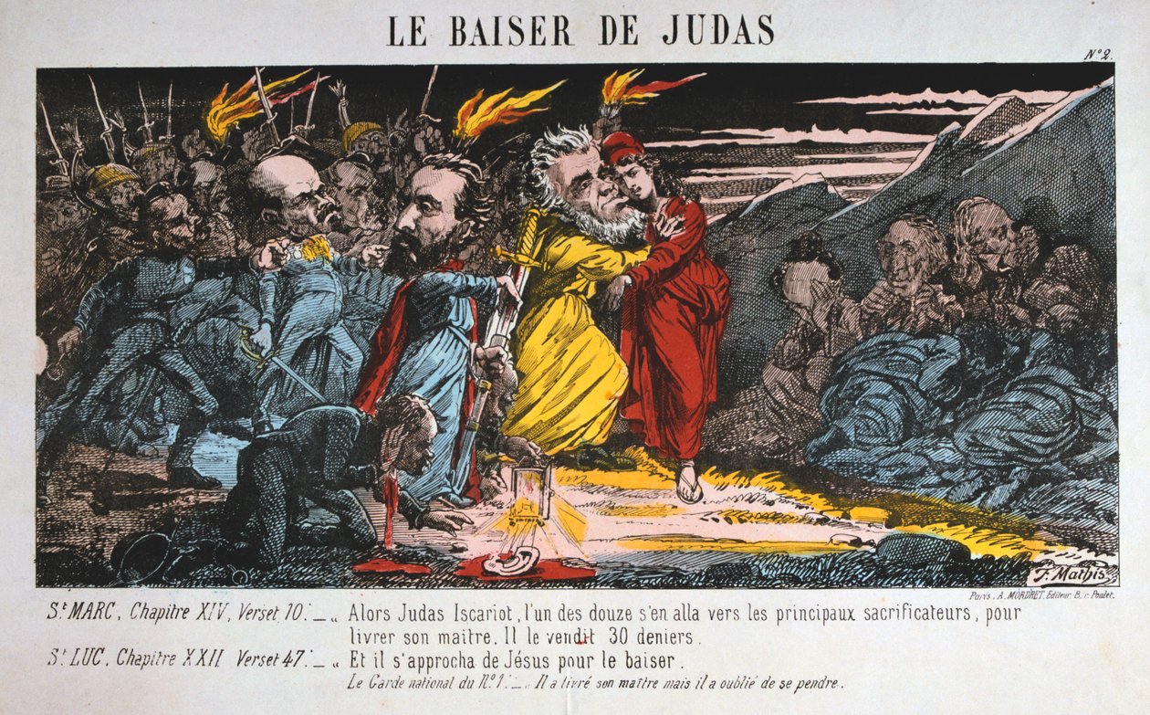 El beso de Judas, Comuna de París, 1871 de Unbekannt