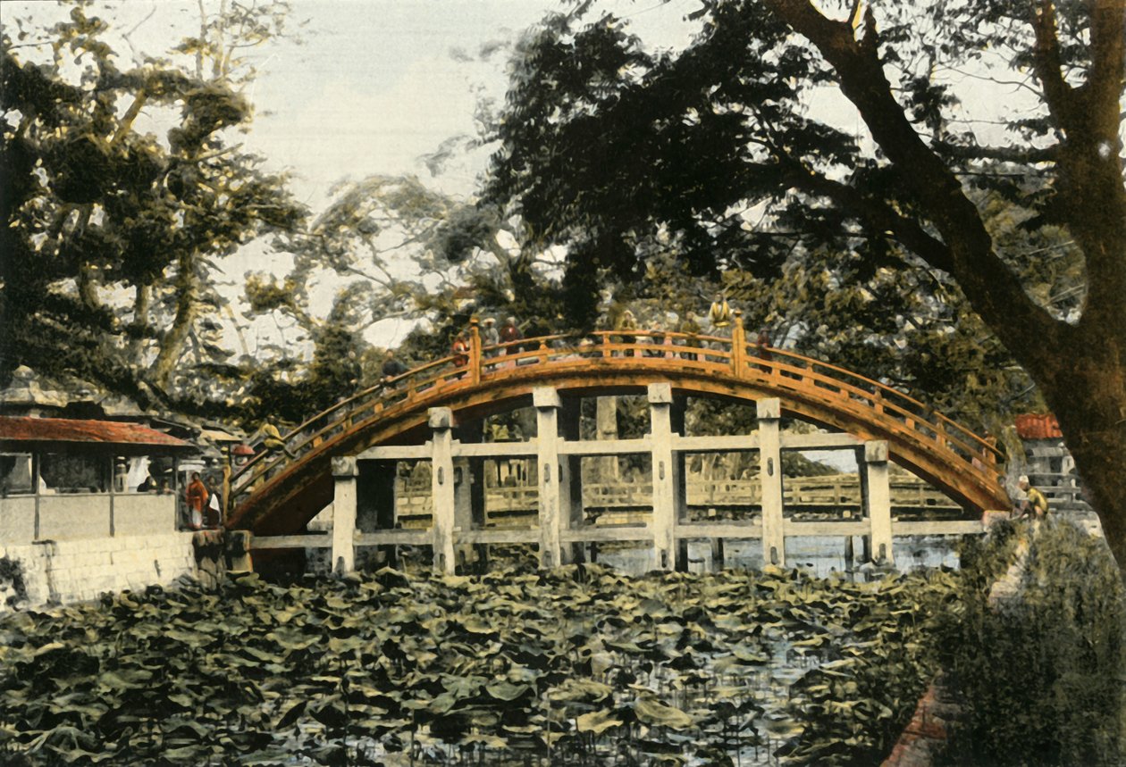 El puente Sumiyoshi en Osaka, 1900 de Unbekannt