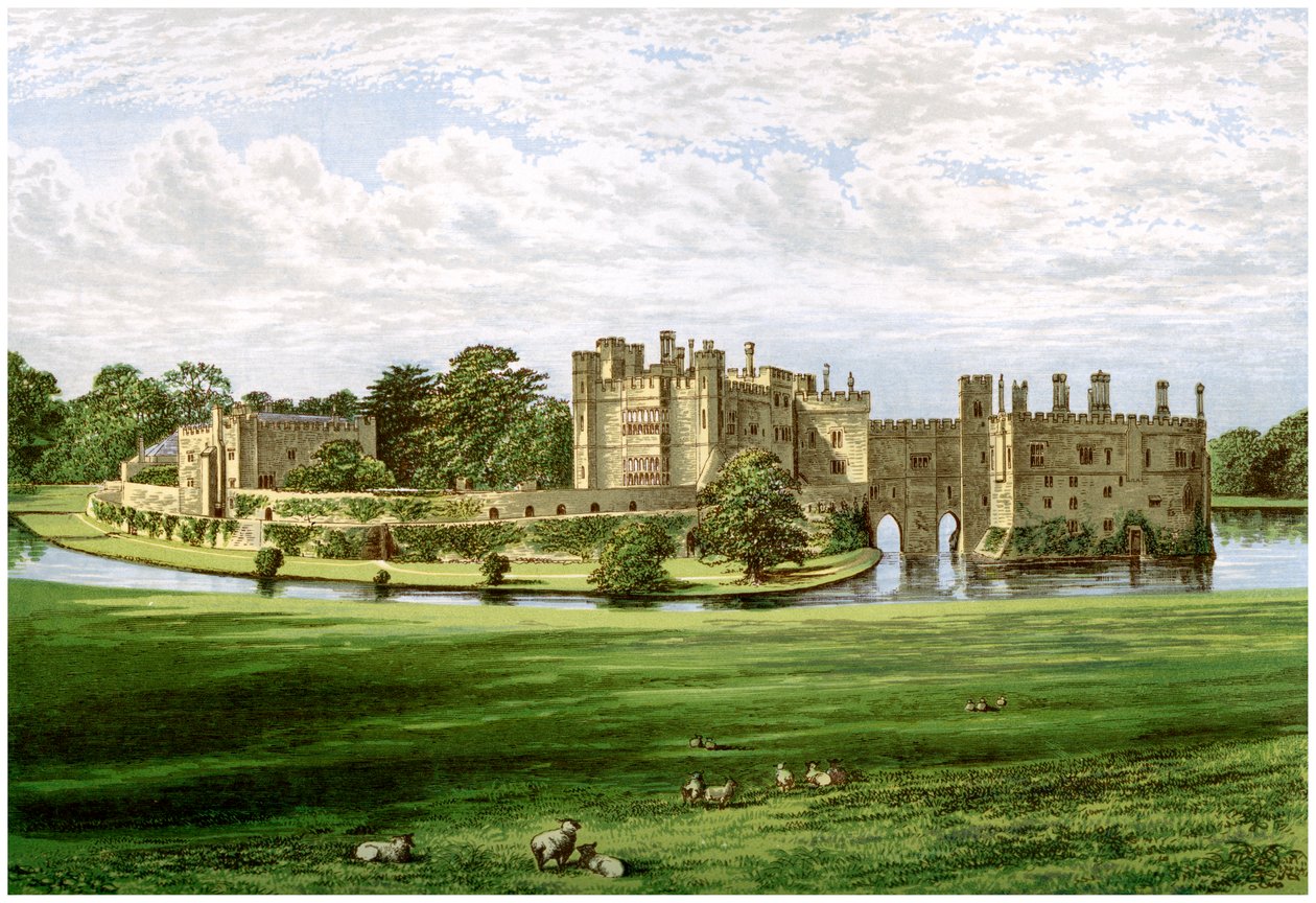 Castillo de Leeds, Kent, hogar de la familia Wykeham-Martin, c1880 de Unbekannt