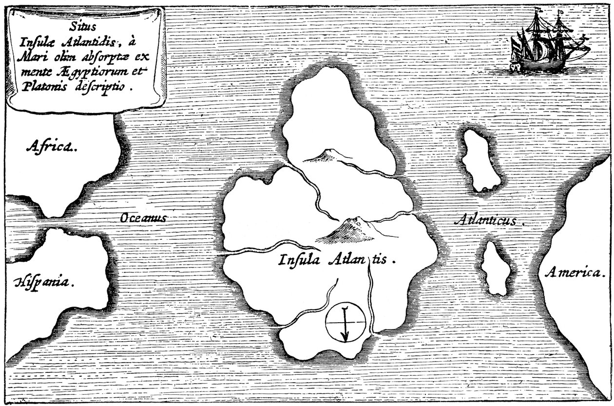 Isla legendaria de la Atlántida de Unbekannt