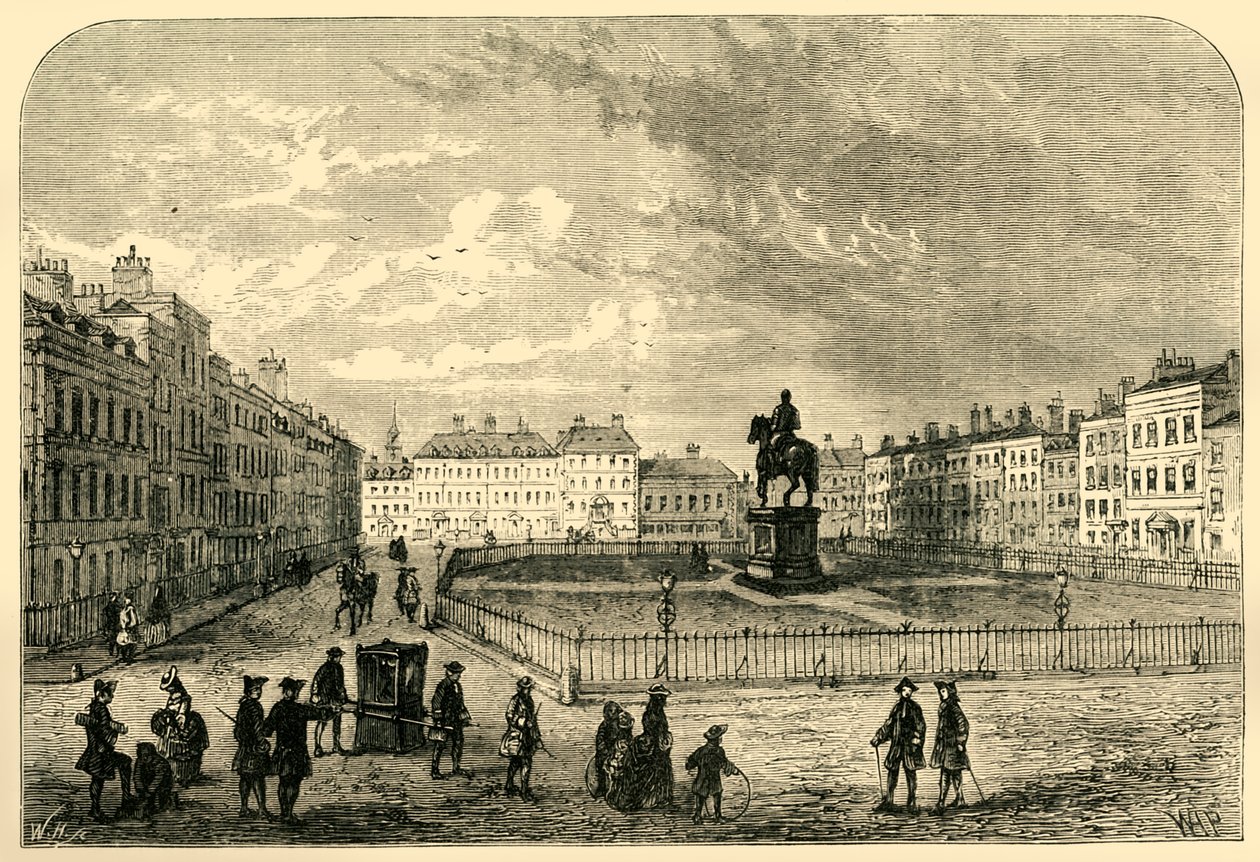 Leicester Square, alrededor de 1750, 1881 de Unbekannt