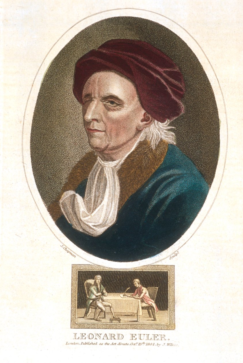 Leonhard Euler 1707-1783, matemático suizo, 1801 de Unbekannt