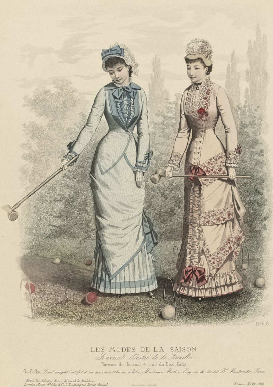Les Modes de la Saison, Journal illustré de la Famille, 1880 de Unbekannt