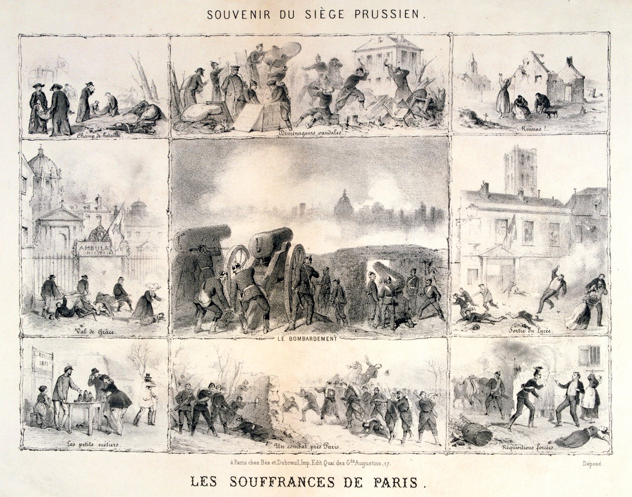 Los sufrimientos de París, 1870-1871 de Unbekannt