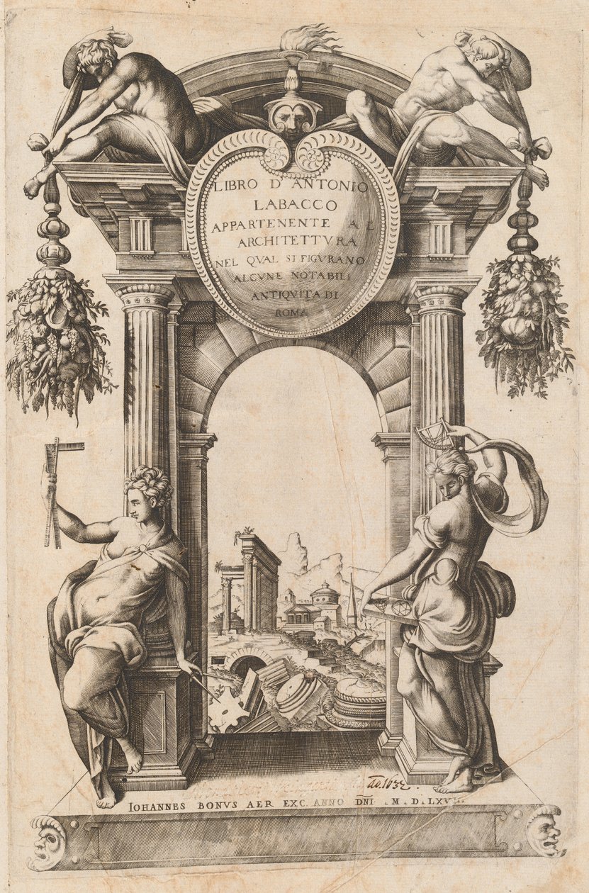 Libro Appartenente al Architettura [Página del título], 1568 de Unbekannt