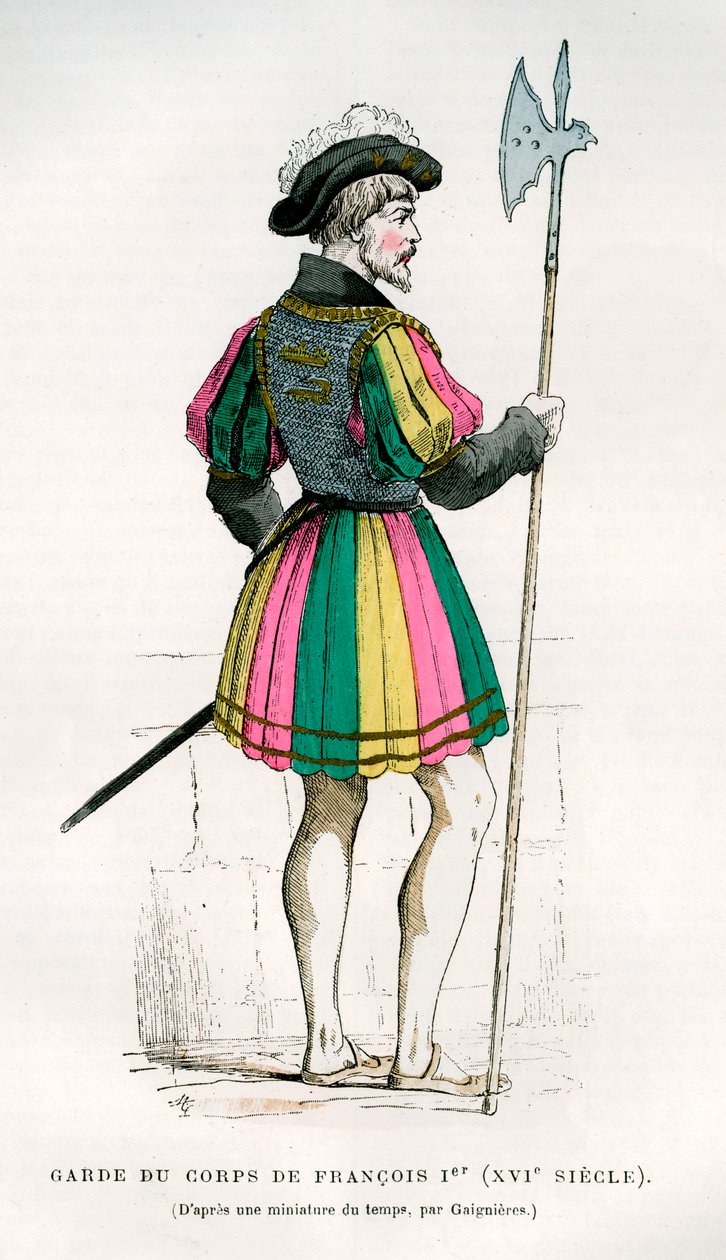 Guardia de vida o guardaespaldas de Francisco I de Francia, siglo XVI de Unbekannt