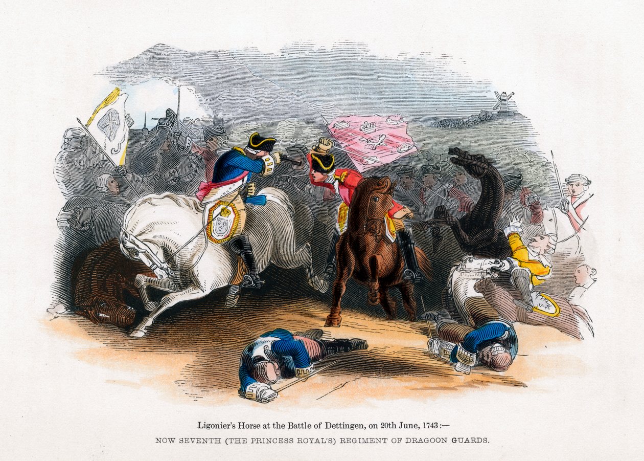 El caballo de Ligonier en la Batalla de Dettingen de Unbekannt