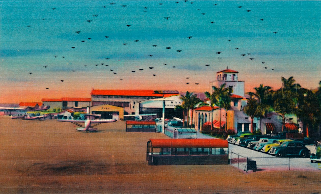 Campo Lindbergh y edificio de administración. San Diego, California, c1941 de Unbekannt