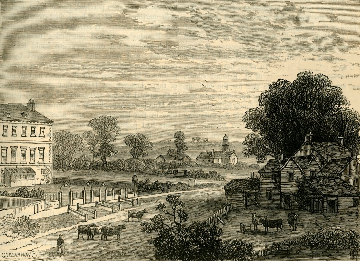 Lisson Green en el siglo XVIII, c1876 de Unbekannt