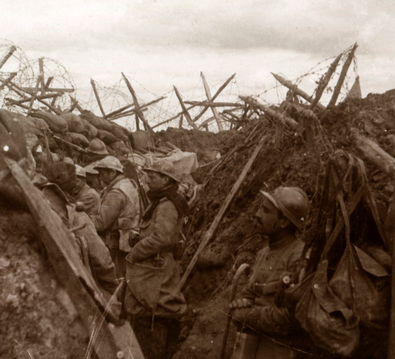 Puesto de escucha, línea del frente, c. 1914-c. 1918 de Unbekannt