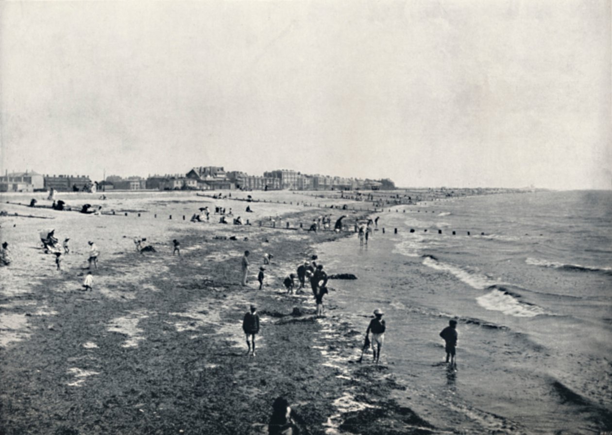 Littlehampton - Chapoteando en marea baja, 1895 de Unbekannt