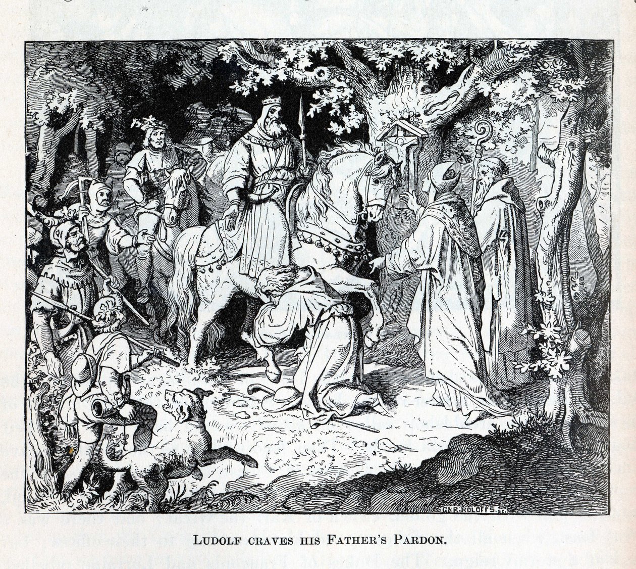 Liudolf pide perdón a su padre, 1882 de Unbekannt