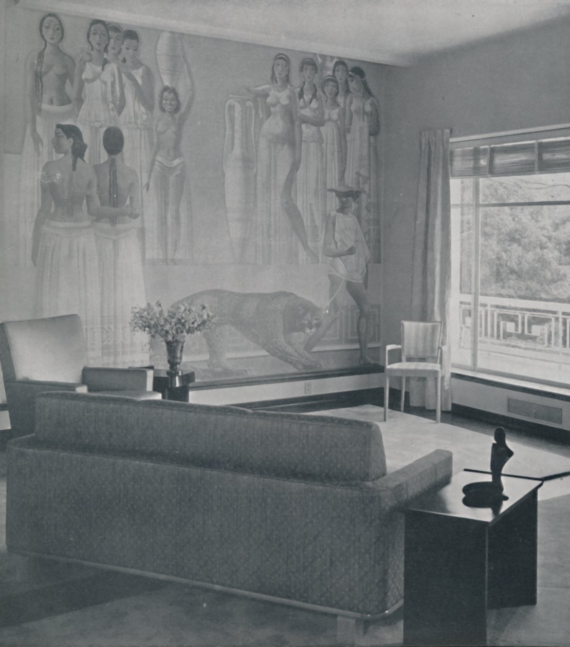 Sala de estar en la residencia Cafritz en Georgetown, cerca de Washington D.C., 1942 de Unbekannt