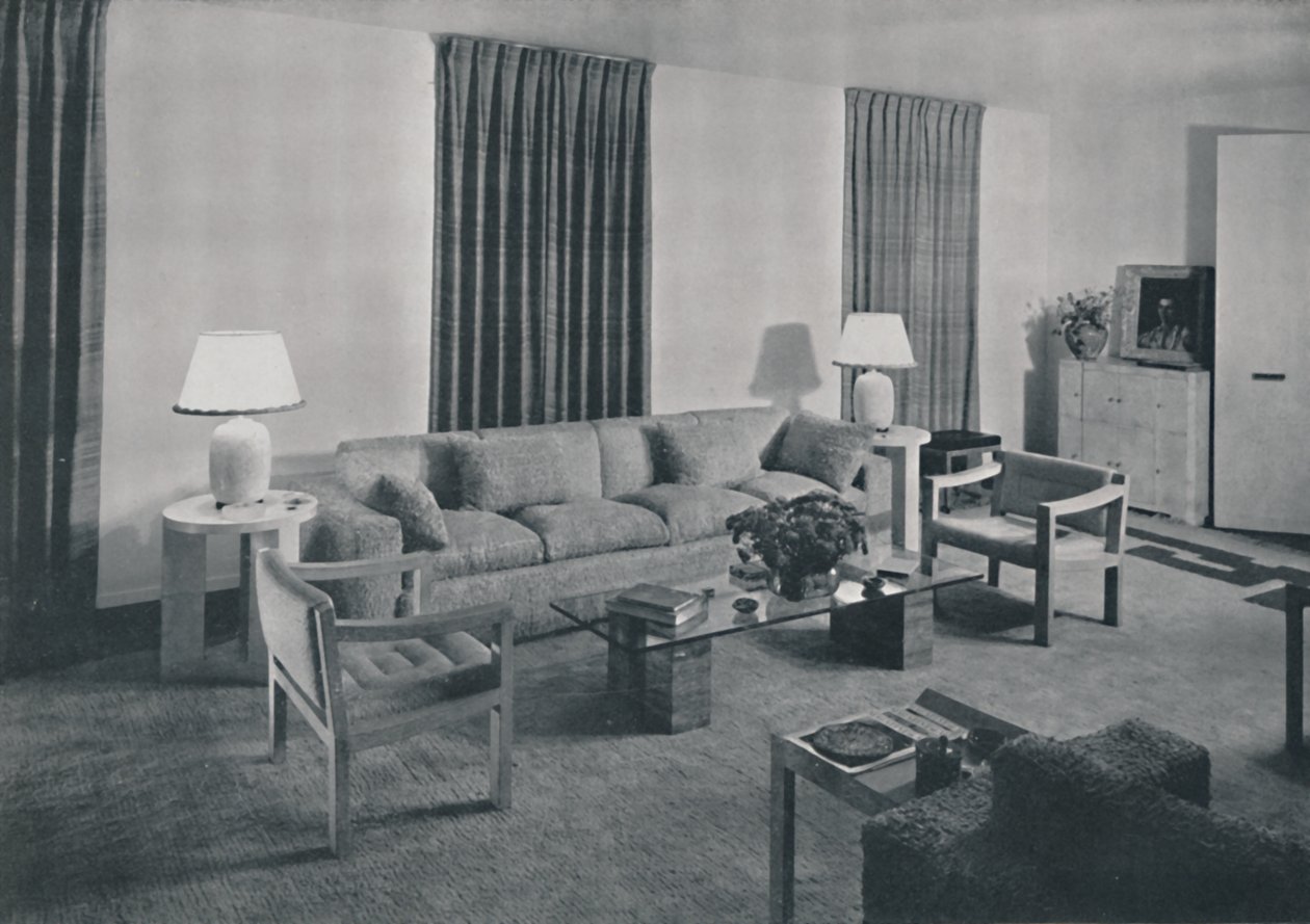 Sala de estar en el apartamento de Samuel A. Marx, 1942 de Unbekannt