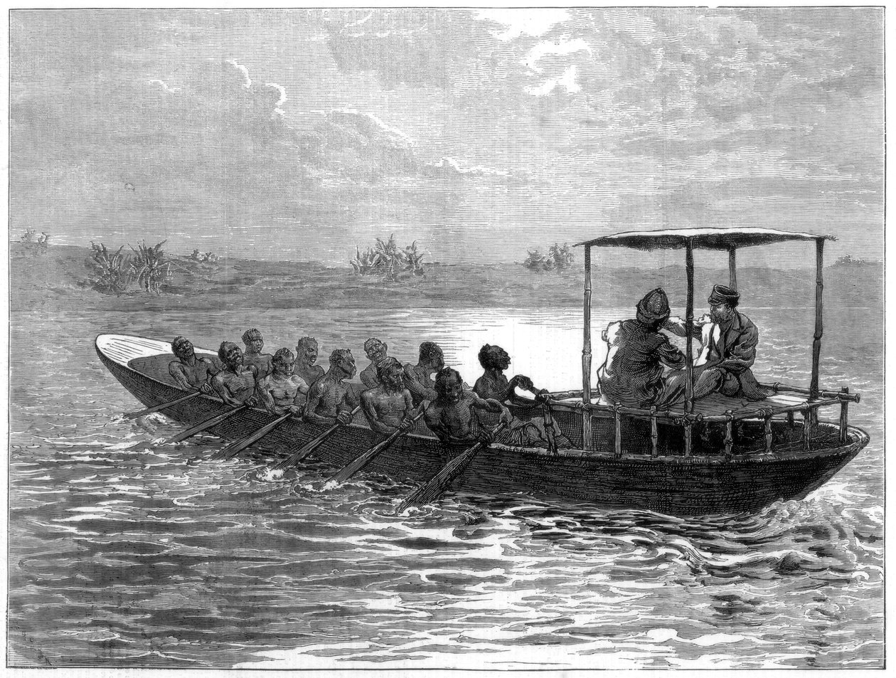 Livingstone y Stanley yendo de Ujiji al río Rusizi de Unbekannt