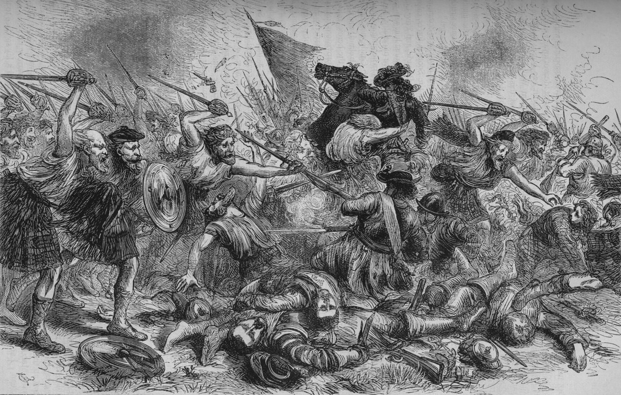 Carga de Lochiel en Killycrankie, 27 de julio de 1689, c1880 de Unbekannt