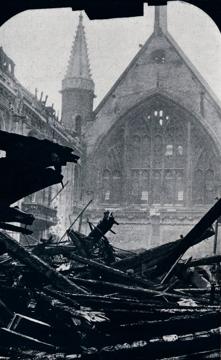 Guildhall de Londres después del incendio del 29 de diciembre de 1940 de Unbekannt