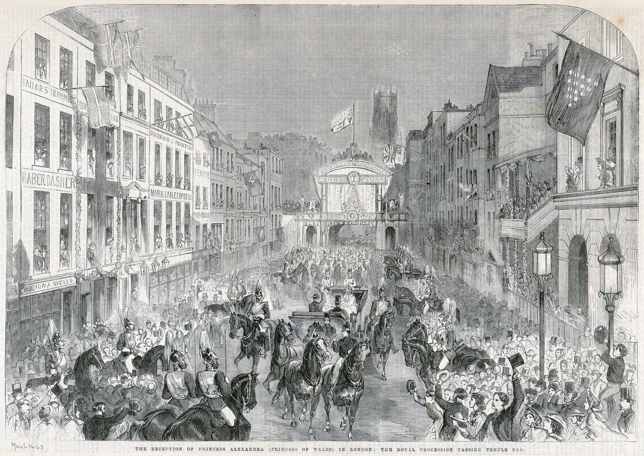 Bienvenida de Londres a la Princesa Alexandra, 1863 de Unbekannt