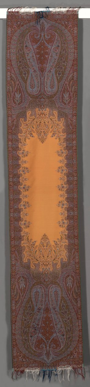 Estola larga con Botehs y centro naranja, 1850-1855 de Unbekannt