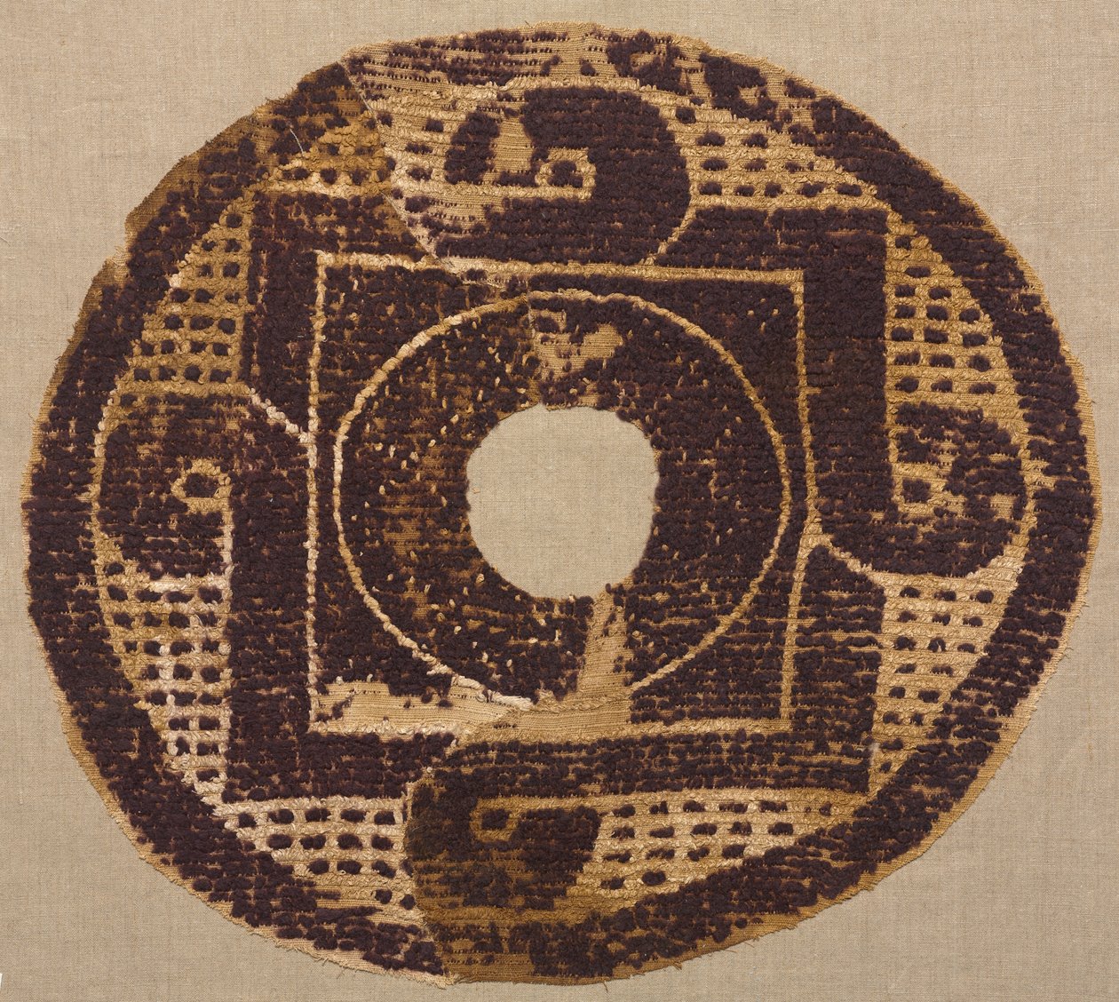 Rondel anudado de una manta o cubierta, siglos III-IV de Unbekannt