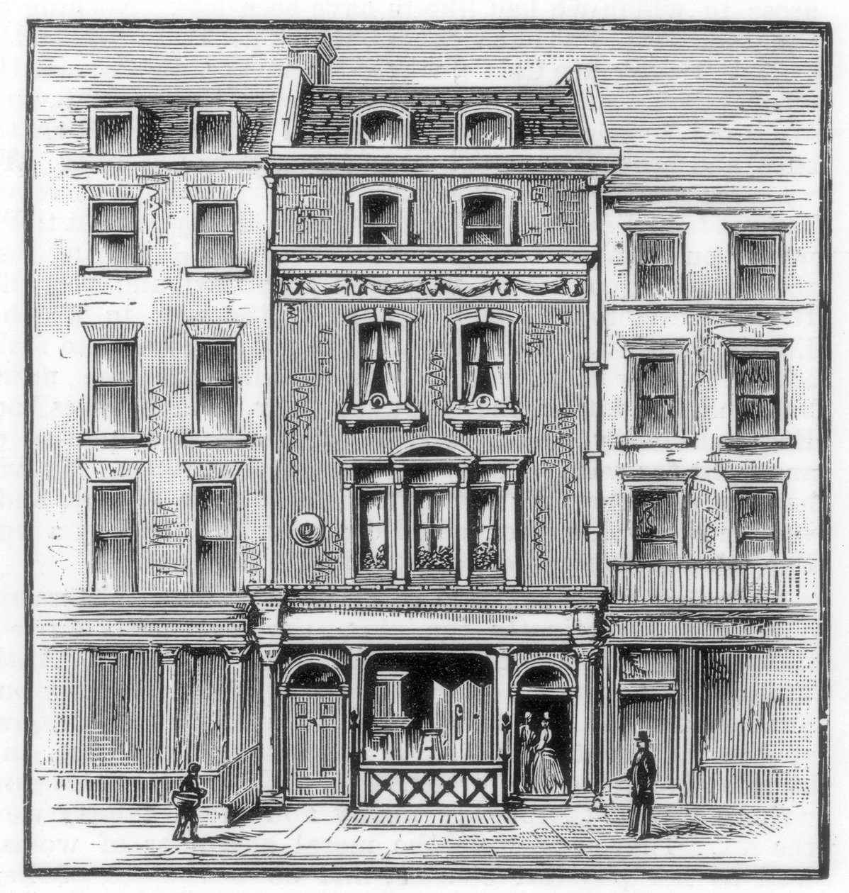 Lugar de nacimiento de Lord Byron, Holles Street, Cavendish Square, Londres de Unbekannt