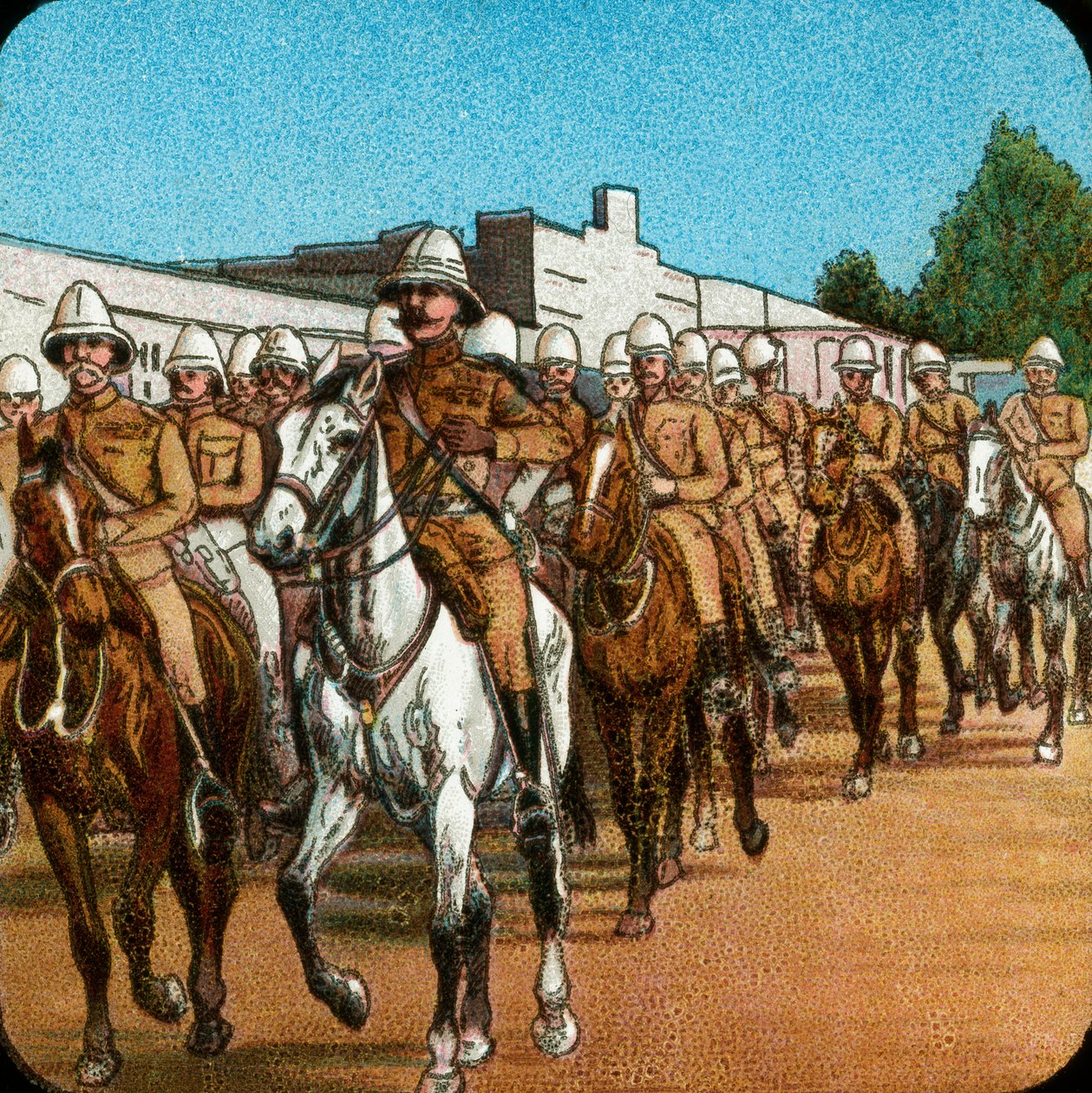 Lord Roberts entrando en Pretoria, Guerra de los Bóeres, Sudáfrica, 1900 de Unbekannt
