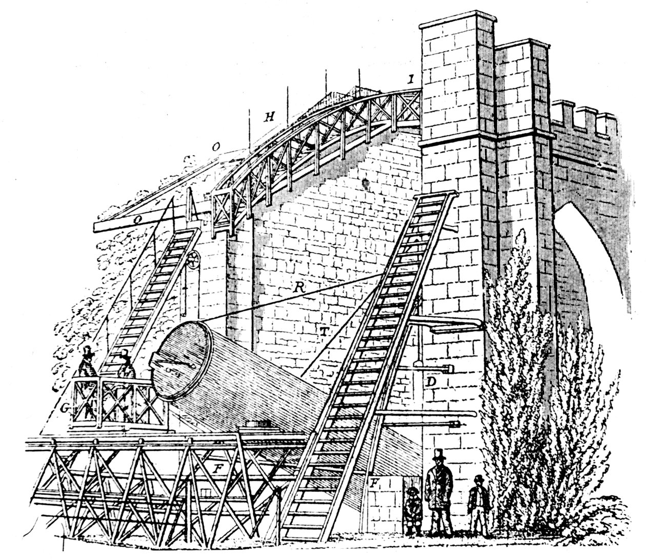 Telescopio reflector de 72 pulgadas de Lord Rosse, 1849 de Unbekannt