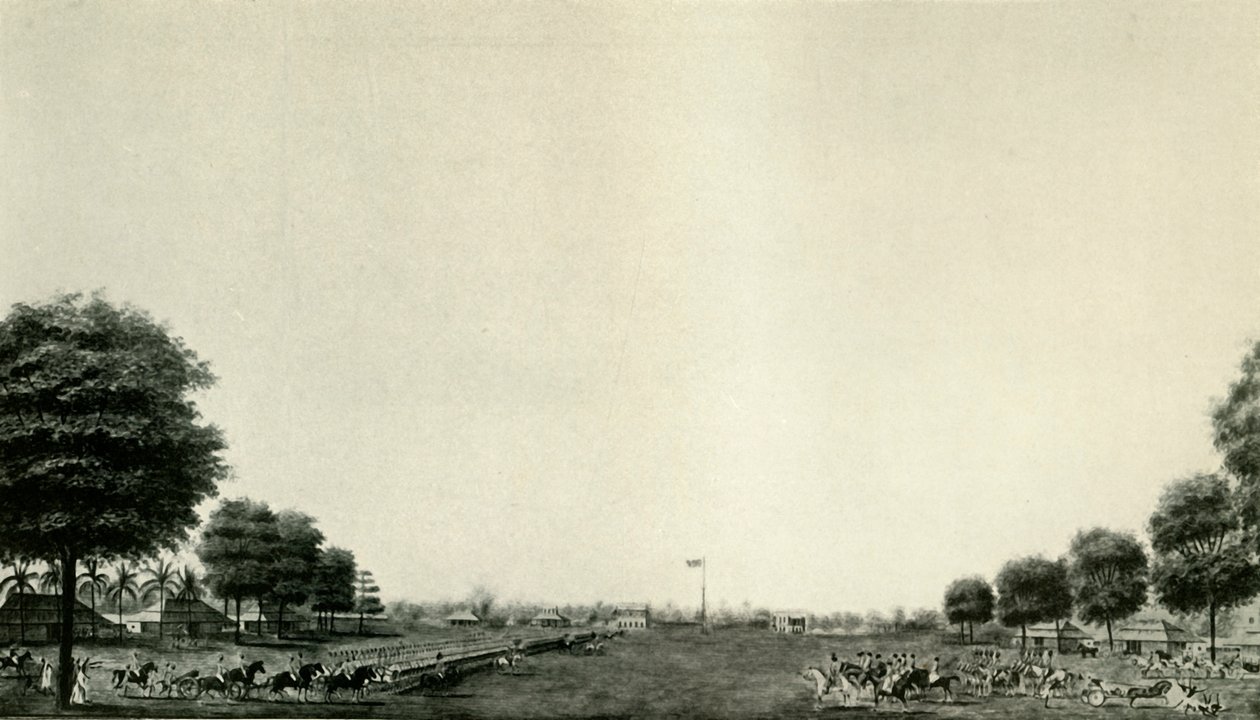 Lord Wellesley revisando la Guardia del Cuerpo en Ballygunje de Unbekannt