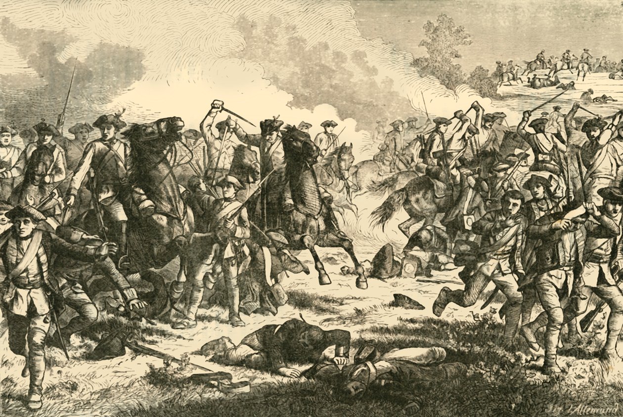 Carga de caballería de Loudon en Kunersdorf, 1759, 1890 de Unbekannt