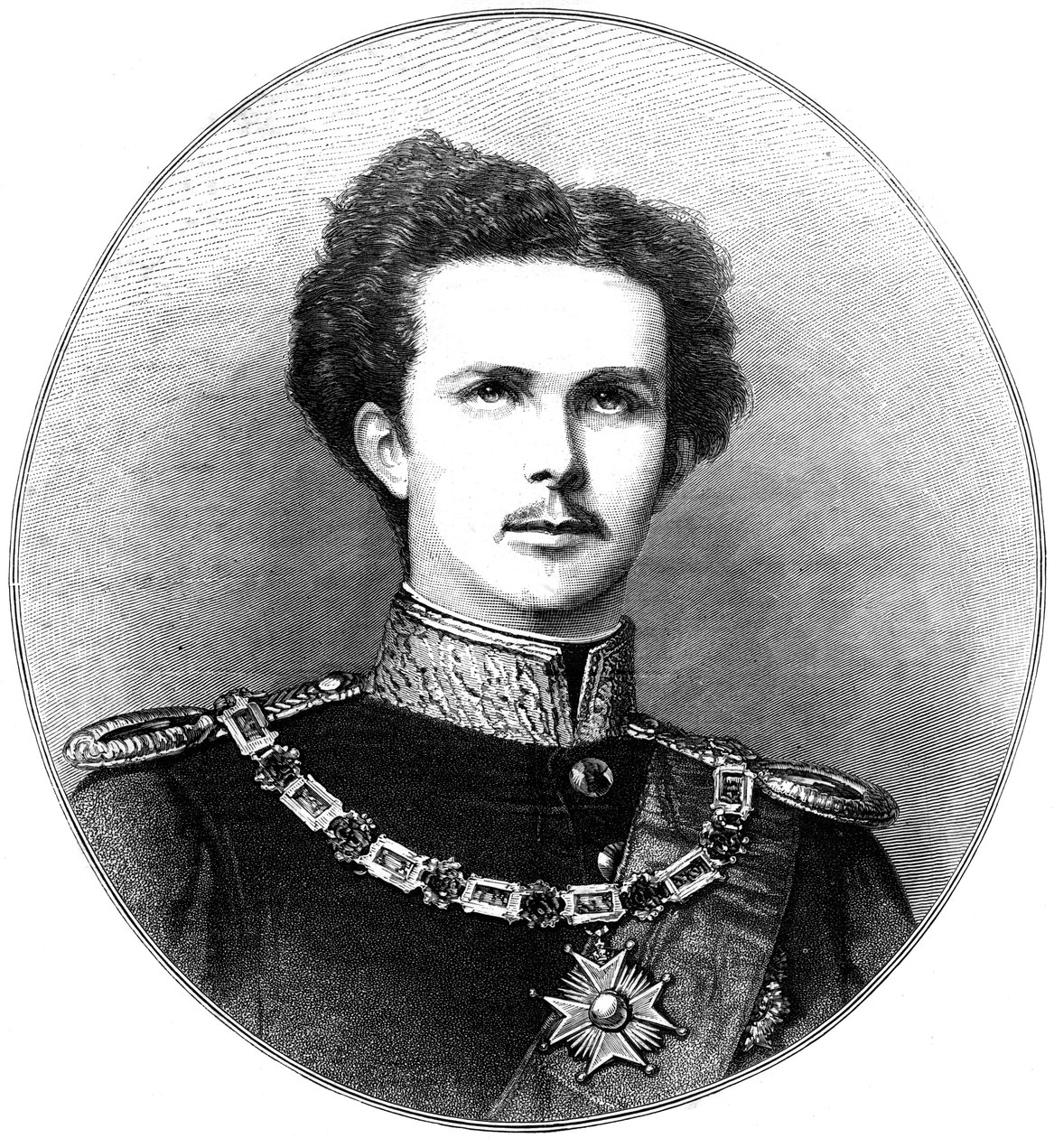 Luis II, Rey de los Bávaros, siglo XIX de Unbekannt
