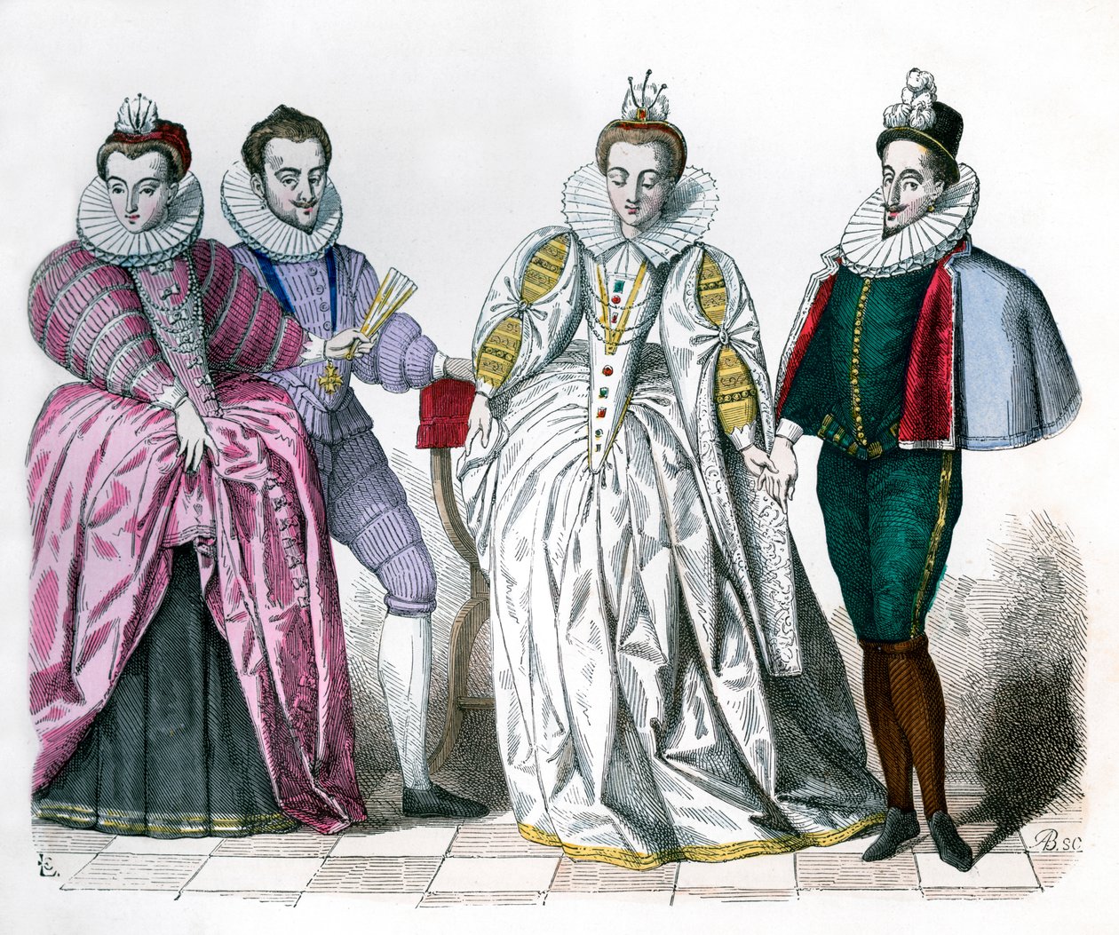 Luisa de Lorena, Duque de Guisa, Margarita de Vaudemont y Ana de Joyeuse, 1581 1882-1884 de Unbekannt