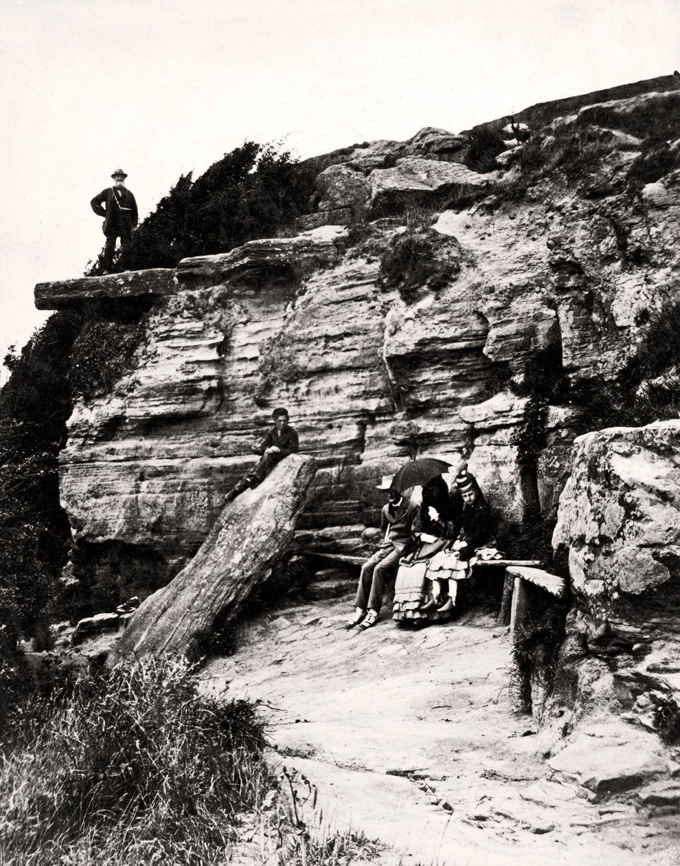 Asiento de los amantes, Fairlight, Hastings, Sussex, c1900 de Unbekannt