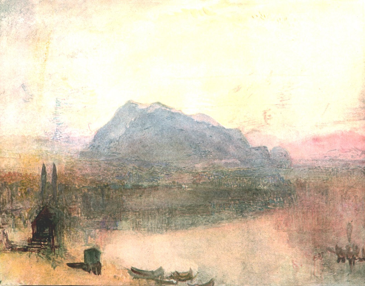 Lucerna y el Righi: Amanecer temprano, c1840s, c1900 de Unbekannt