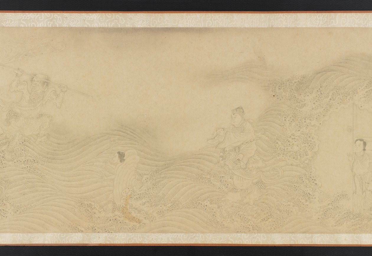 Luohans cruzando tierra y mar, dinastía Ming o Qing, siglo XVII de Unbekannt