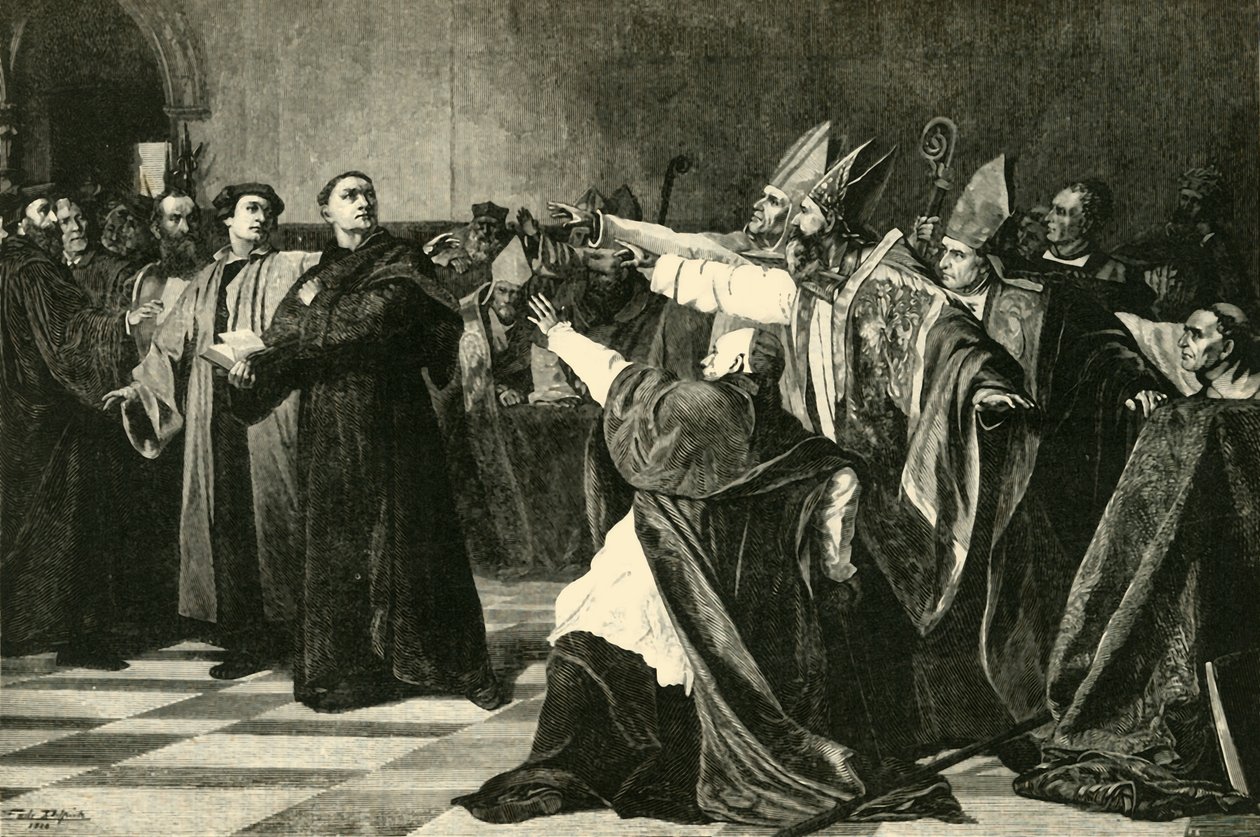 Lutero en la Dieta de Worms, 1521, 1890 de Unbekannt