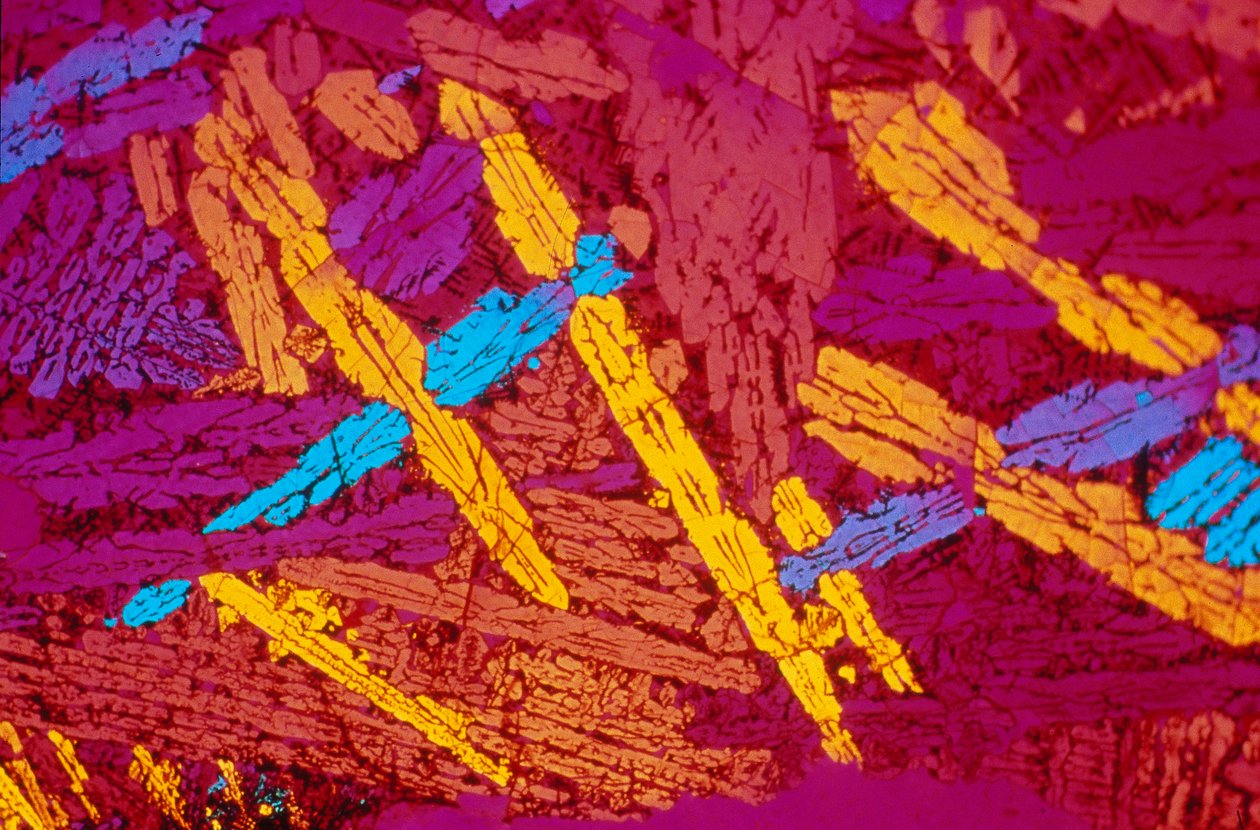 Minerales, escoria romana (sección delgada) de Unbekannt