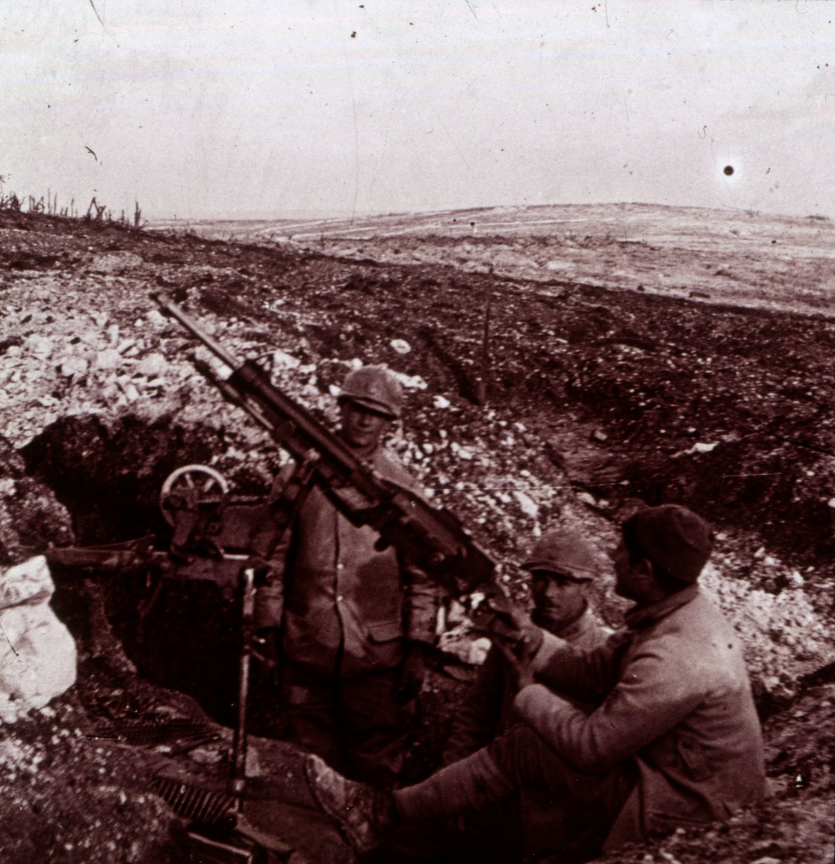 Ametralladoras, Monte Kemmel, Flandes, Bélgica, c1914-c1918 de Unbekannt