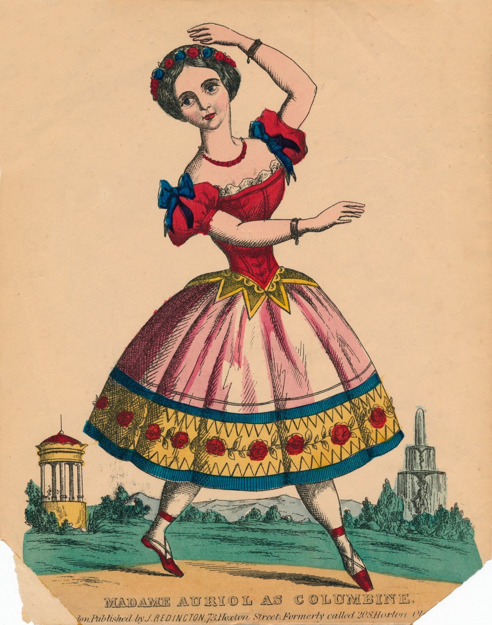Madame Auriol como Colombina, c. 1849 de Unbekannt