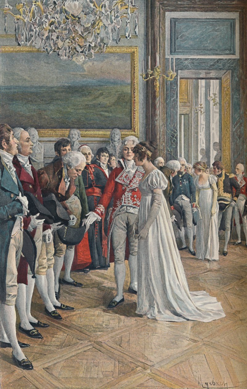 Madame Bonaparte Recibiendo Embajadores en las Tullerías, 1896 de Unbekannt