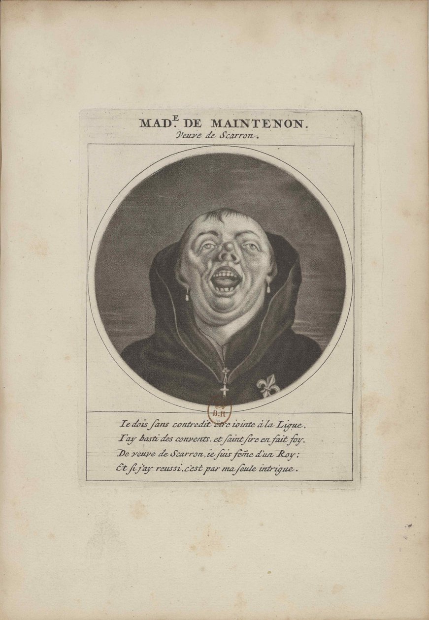 Madame de Maintenon disfrazada de monje, ca. 1690 de Unbekannt