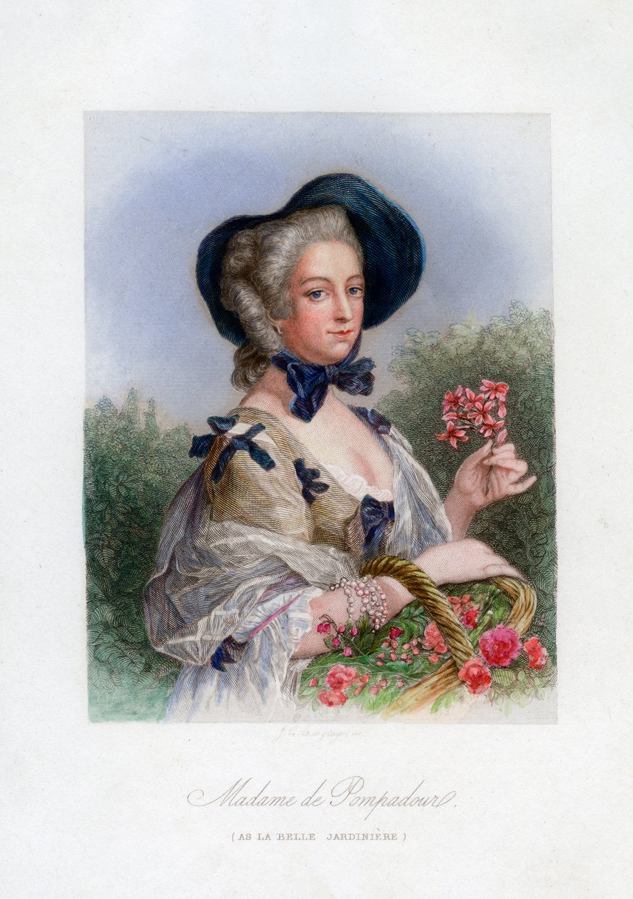 Madame de Pompadour como la hermosa jardinera de Unbekannt