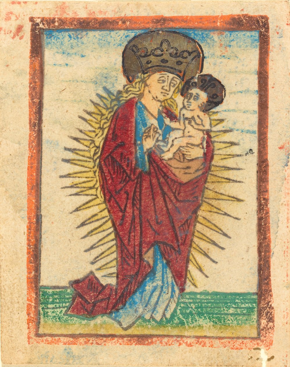 Madonna y el Niño en una gloria de Unbekannt