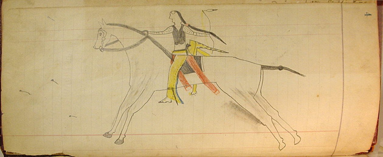Maffet Ledger: Indio montado, ca. 1874-81 de Unbekannt