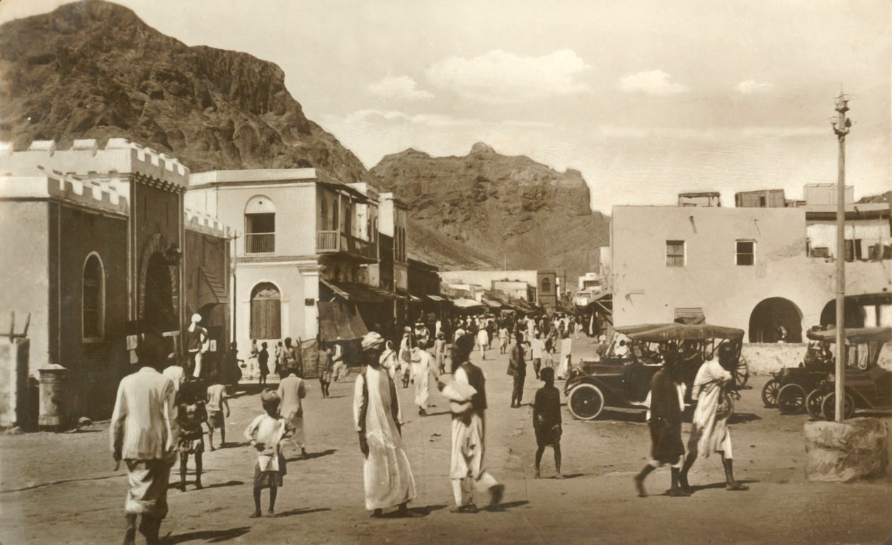 Calle Principal, Crater, Adén, c1918-c1939 de Unbekannt