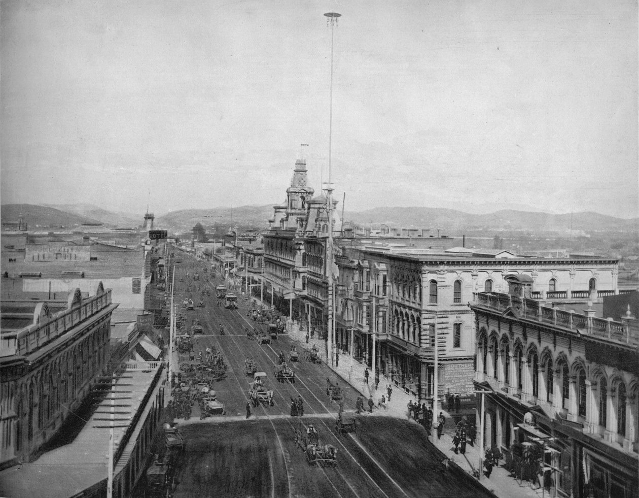Calle Principal, Los Ángeles, California, c1897 de Unbekannt