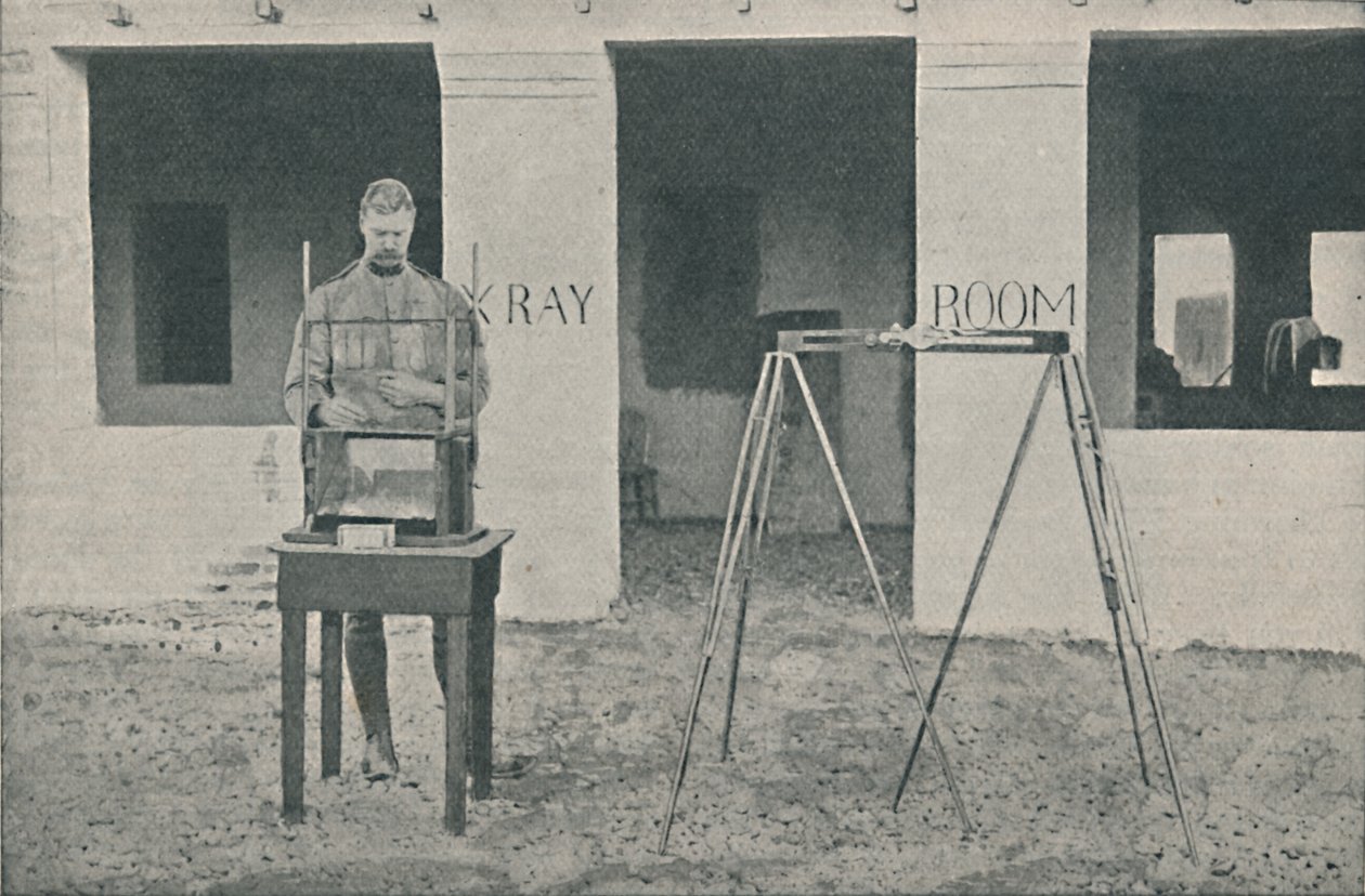 El mayor Battersby usando el aparato de localización, c1890, 1910 de Unbekannt
