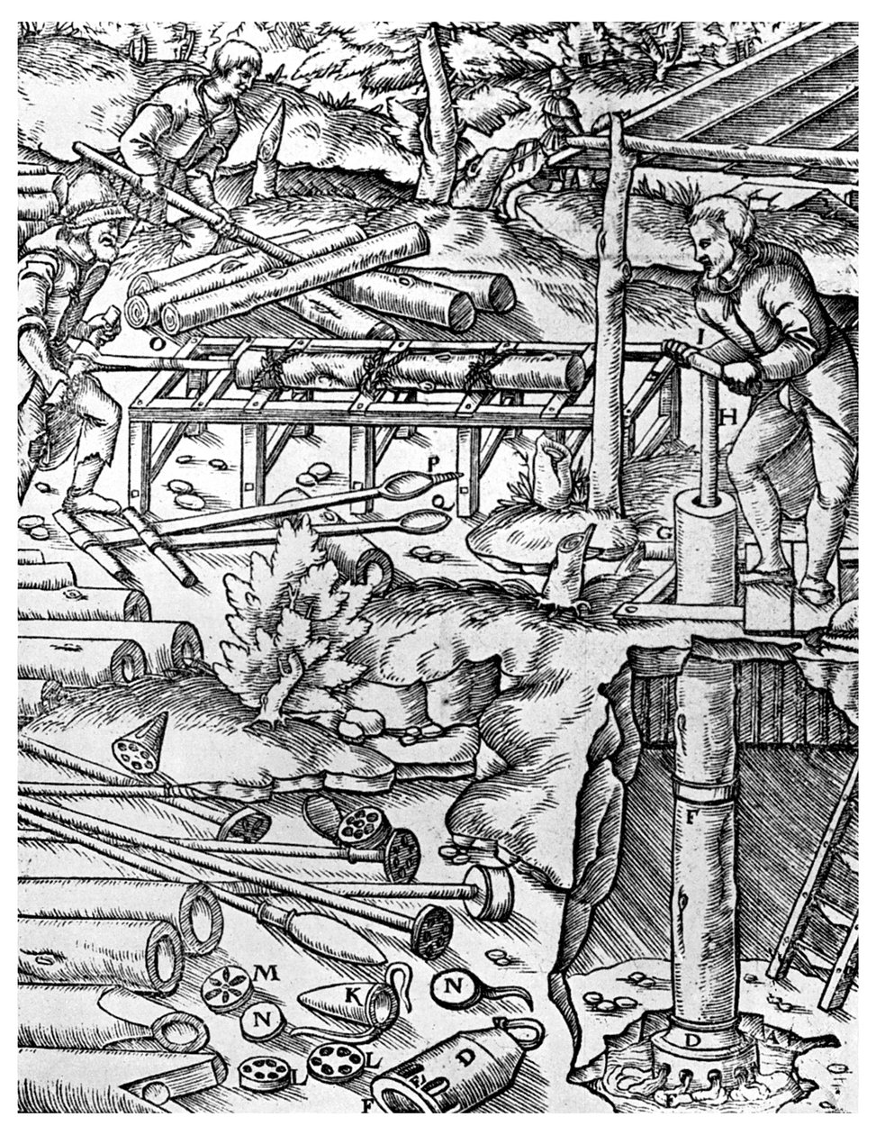 Fabricación y uso de bombas de olmo para drenar minas antes de la era de la máquina de vapor, 1556 1956 de Unbekannt