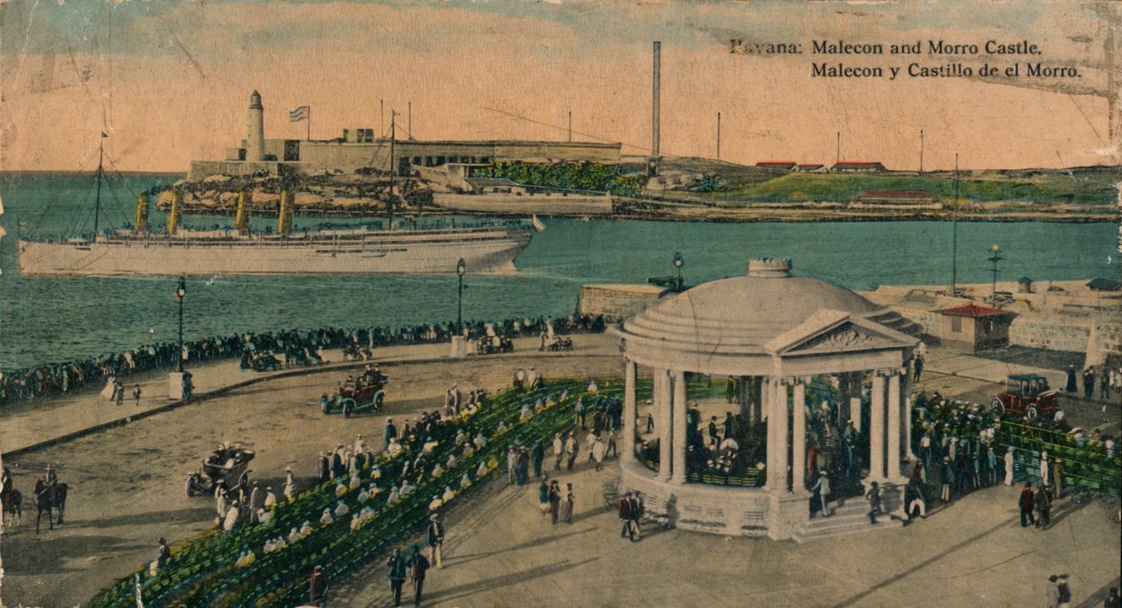 Malecón y Castillo del Morro, La Habana, Cuba, c. 1920 de Unbekannt